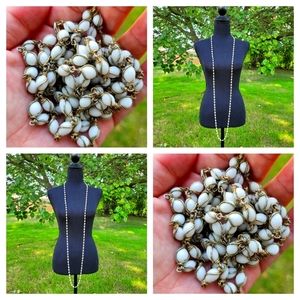 1920s Antique Czech Caged Milk Glass Flapper Art Deco Wire Wrapped Necklace